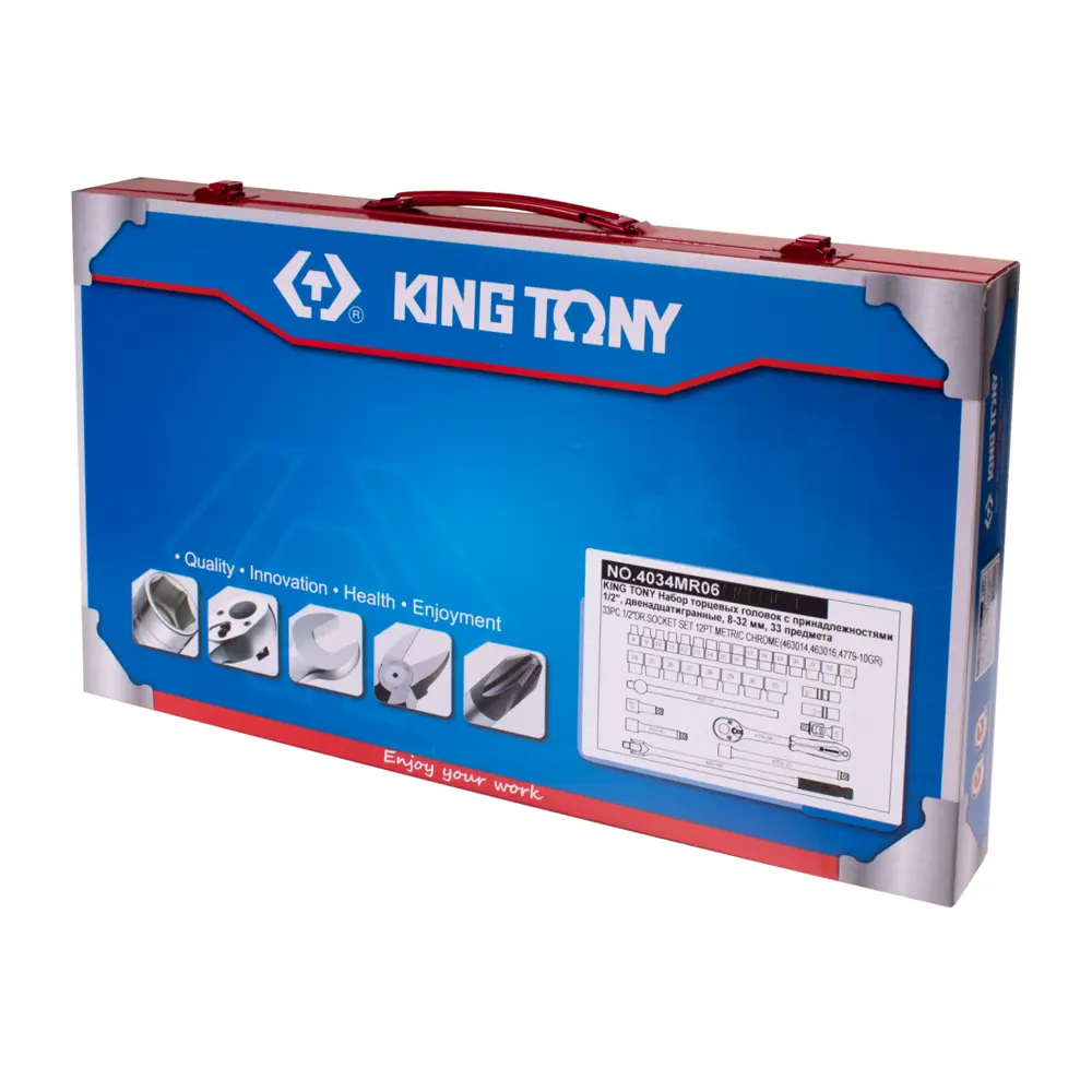 Фото 4 Набор торцевых головок King Tony 4034MR06 1/2 дюйма, 33 шт Фото 4 Набор торцевых головок King Tony 4034MR06 1/2 дюйма, 33 шт