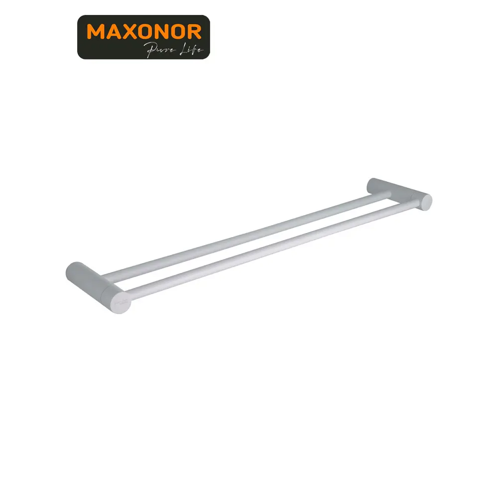 Фото 3 Полотенцедержатель двойной Maxonor Pure Life PL2309-2, цвет белый матовый Фото 3 Полотенцедержатель двойной Maxonor Pure Life PL2309-2, цвет белый матовый
