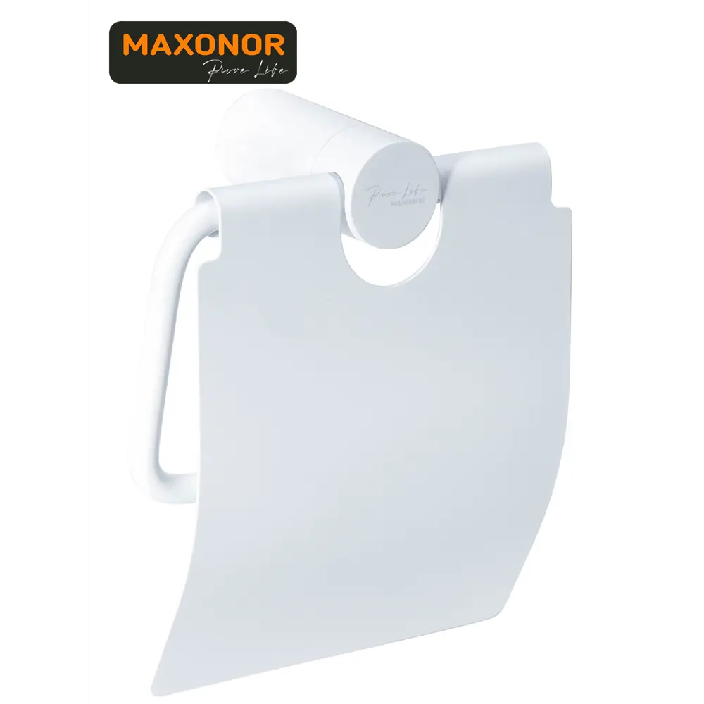 Фото 3 Держатель для туалетной бумаги Maxonor pure life PL2303 цвет белый Фото 3 Держатель для туалетной бумаги Maxonor pure life PL2303 цвет белый