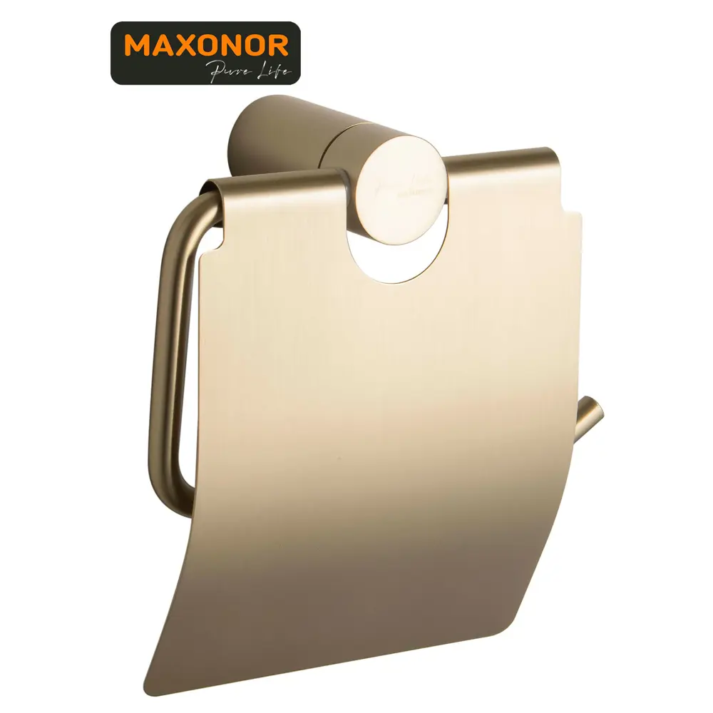Фото 3 Держатель для туалетной бумаги Maxonor pure life PL2603 цвет золото Фото 3 Держатель для туалетной бумаги Maxonor pure life PL2603 цвет золото