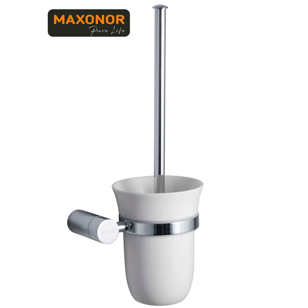 Фото 3 Ёршик для унитаза Maxonor pure life PL1210 цвет хром Фото 3 Ёршик для унитаза Maxonor pure life PL1210 цвет хром