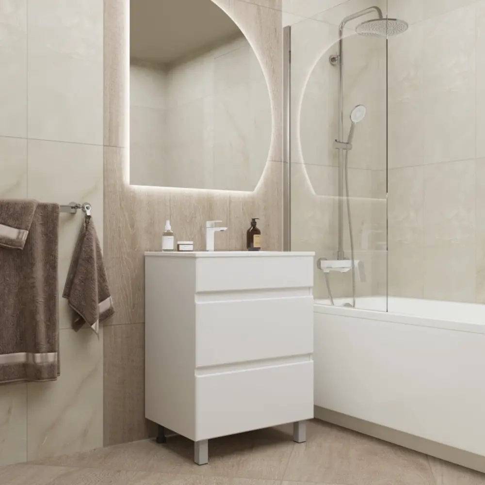 Фото 3 Тумба для ванной Mixline Брикс-60 2 ящика под раковину Breeze 60 мебельный Sanita Luxe Фото 3 Тумба для ванной Mixline Брикс-60 2 ящика под раковину Breeze 60 мебельный Sanita Luxe