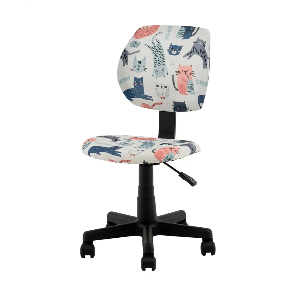 Фото 2 Кресло компьютерное детское Stool group Лоло 5256D Cats 39x91.5x47 см ткань цвет голубой Фото 2 Кресло компьютерное детское Stool group Лоло 5256D Cats 39x91.5x47 см ткань цвет голубой