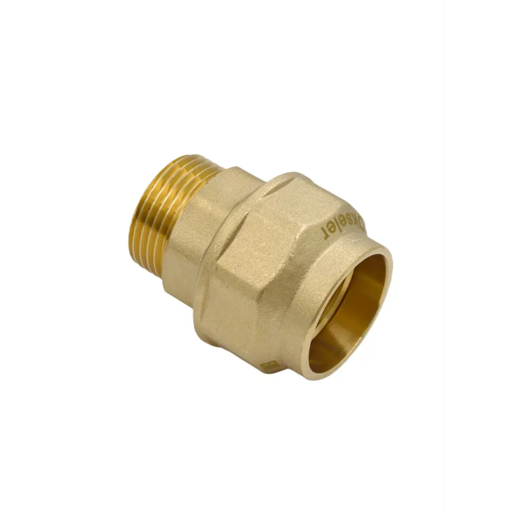 Фото Переходник Okseler 1"x32 мм НР латунь oks00392 Фото Переходник Okseler 1"x32 мм НР латунь oks00392