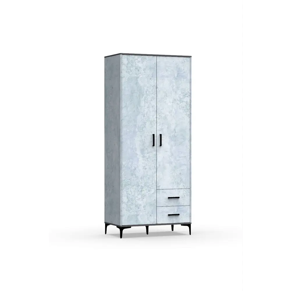 Фото Шкаф распашной Эверест 2Д Лофт 90x210x50 см ЛДСП цвет цемент темный/цемент светлый Фото Шкаф распашной Эверест 2Д Лофт 90x210x50 см ЛДСП цвет цемент темный/цемент светлый