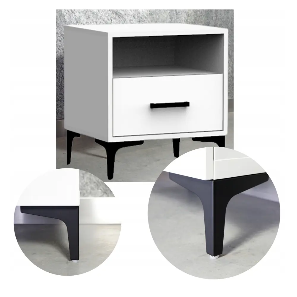 Фото 3 Тумба прикроватная Эверест Лофт 45x50x40 см 1 ящик ЛДСП цвет цемент темный/цемент светлый Фото 3 Тумба прикроватная Эверест Лофт 45x50x40 см 1 ящик ЛДСП цвет цемент темный/цемент светлый