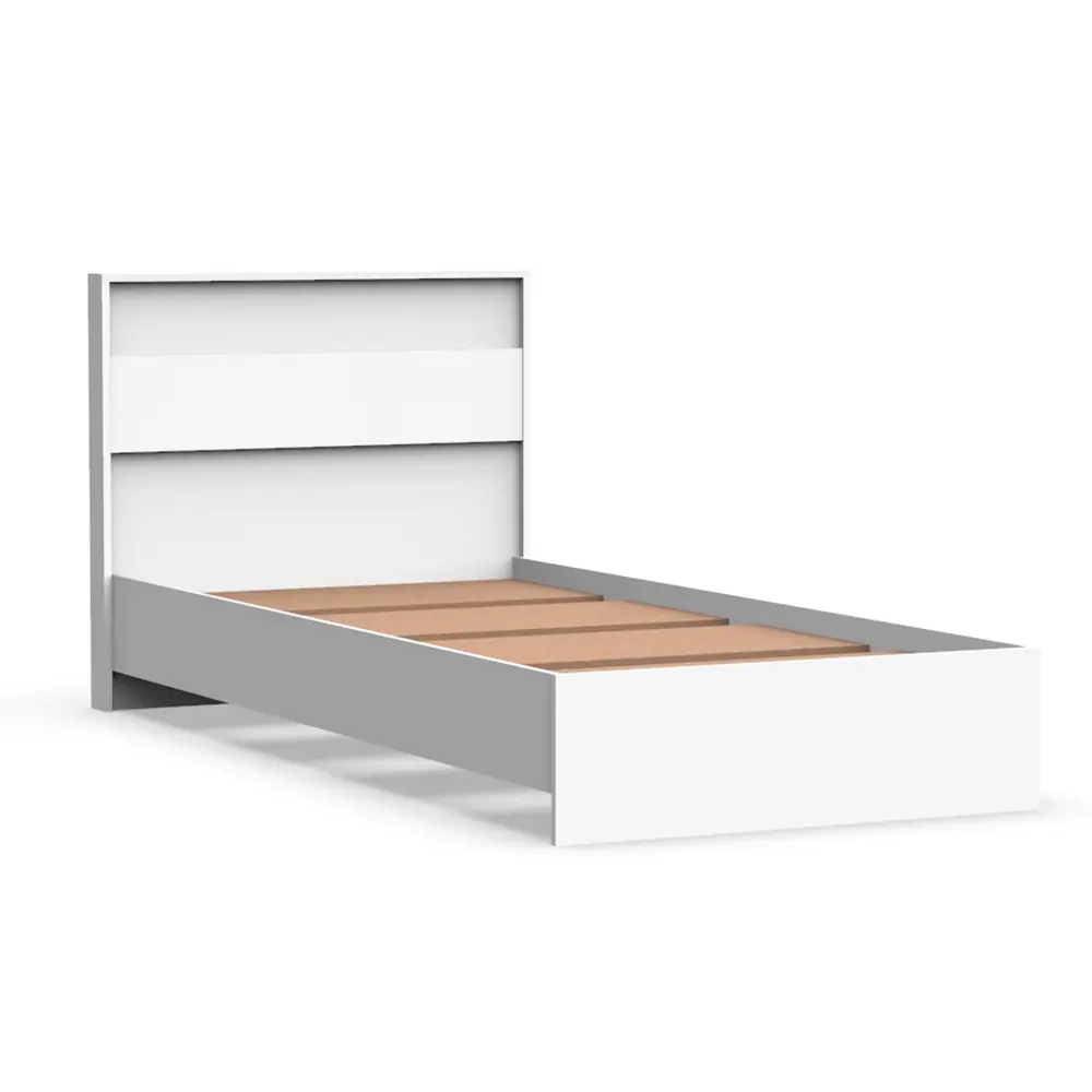 Фото 2 Кровать Эверест Лофт 96.6x89x208 см ЛДСП цвет цемент тёмный/цемент светлый