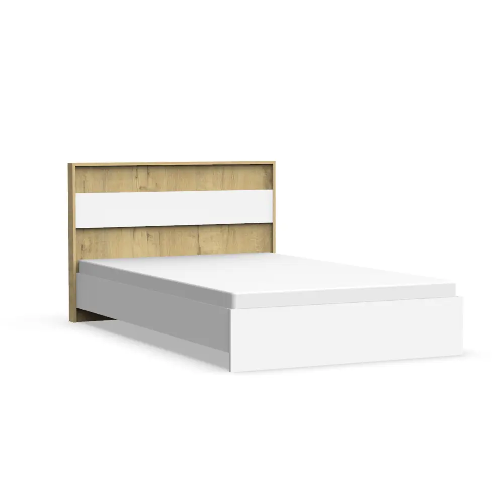 Фото Кровать Эверест Лофт 126.6x89x208 см ЛДСП цвет дуб бунратти/белый