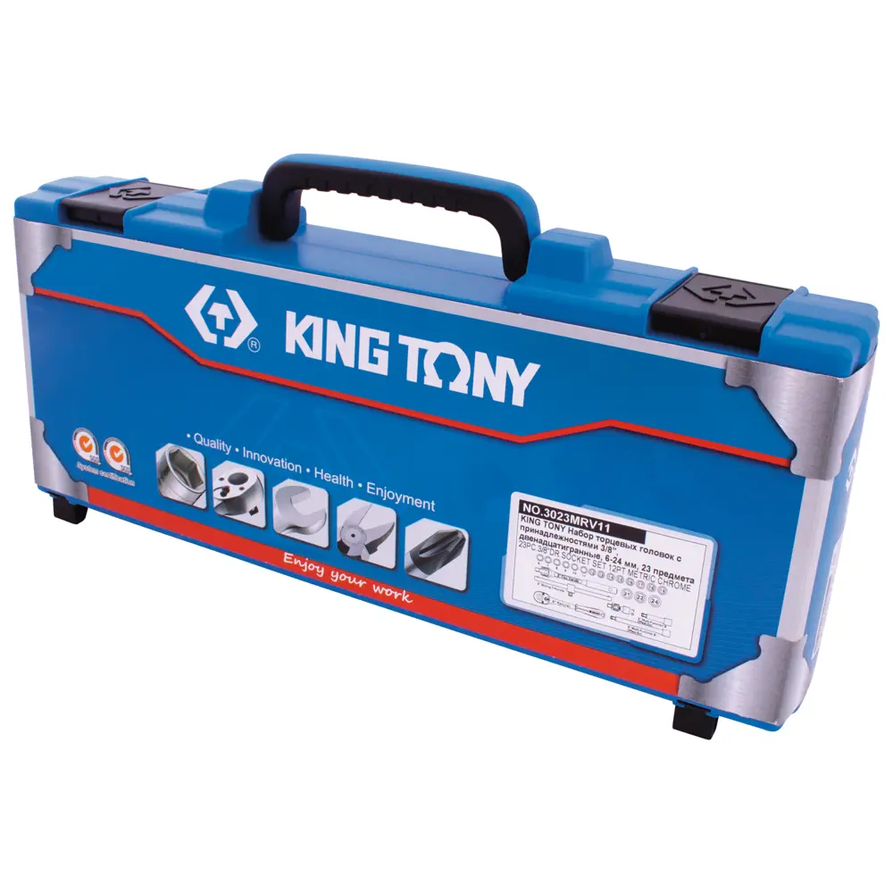 Фото 3 Набор торцевых головок King Tony 3023MRV11 3/8 дюйма, 23 шт Фото 3 Набор торцевых головок King Tony 3023MRV11 3/8 дюйма, 23 шт