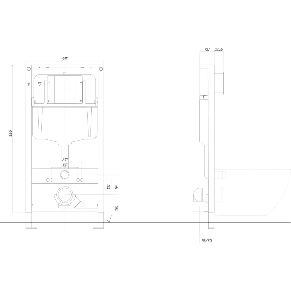 Фото 2 Инсталляция для унитаза Aquatek Pneumo N49 Фото 2 Инсталляция для унитаза Aquatek Pneumo N49