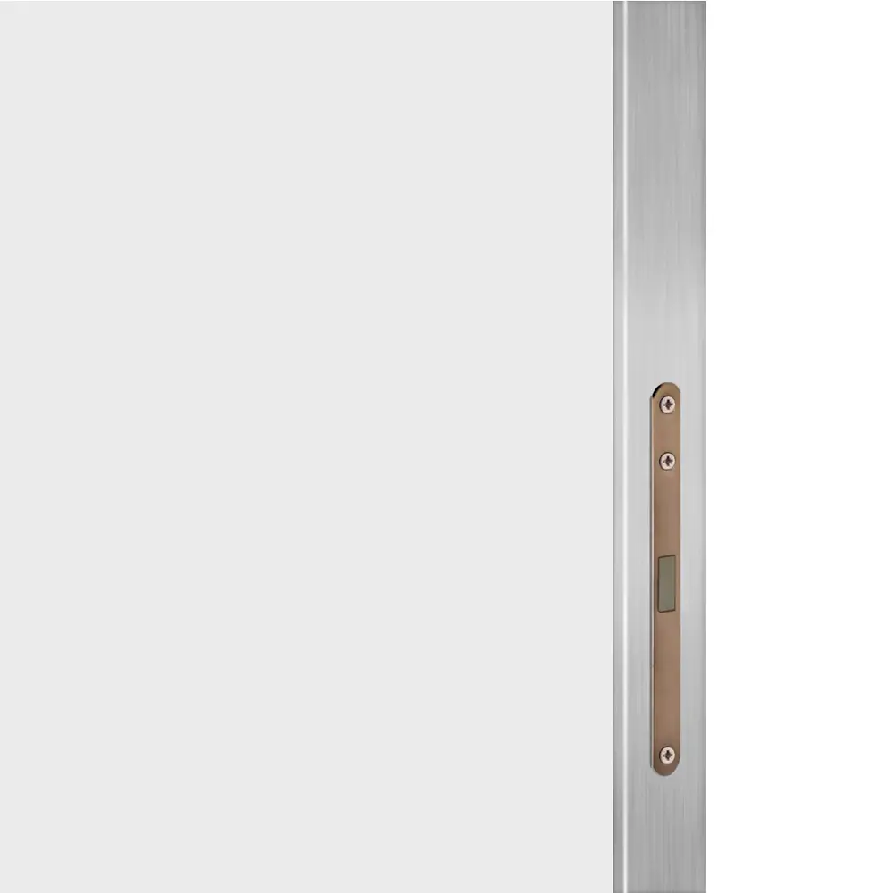 Фото 2 Дверь межкомнатная глухая Invisible 60x220 см цвет белый с замком алюминиевая кромка Фото 2 Дверь межкомнатная глухая Invisible 60x220 см цвет белый с замком алюминиевая кромка