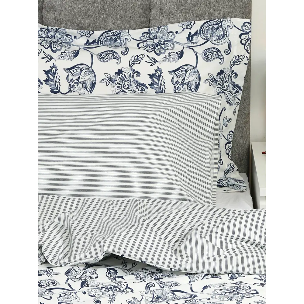 Фото 4 Комплект постельного белья Vigrana МАГНОЛИЯ поплин 2-спальный наволочки 50 x 70- 4 шт цвет синий