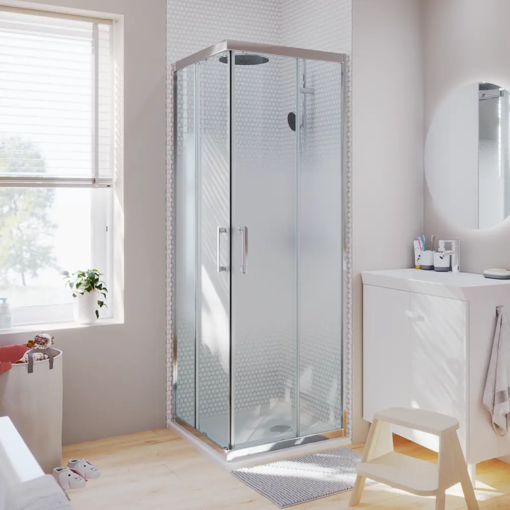Фото 19 Комплект профилей и фурнитуры для душевой ширмы Sensea Easy 80x80 см цвет хром Фото 19 Комплект профилей и фурнитуры для душевой ширмы Sensea Easy 80x80 см цвет хром