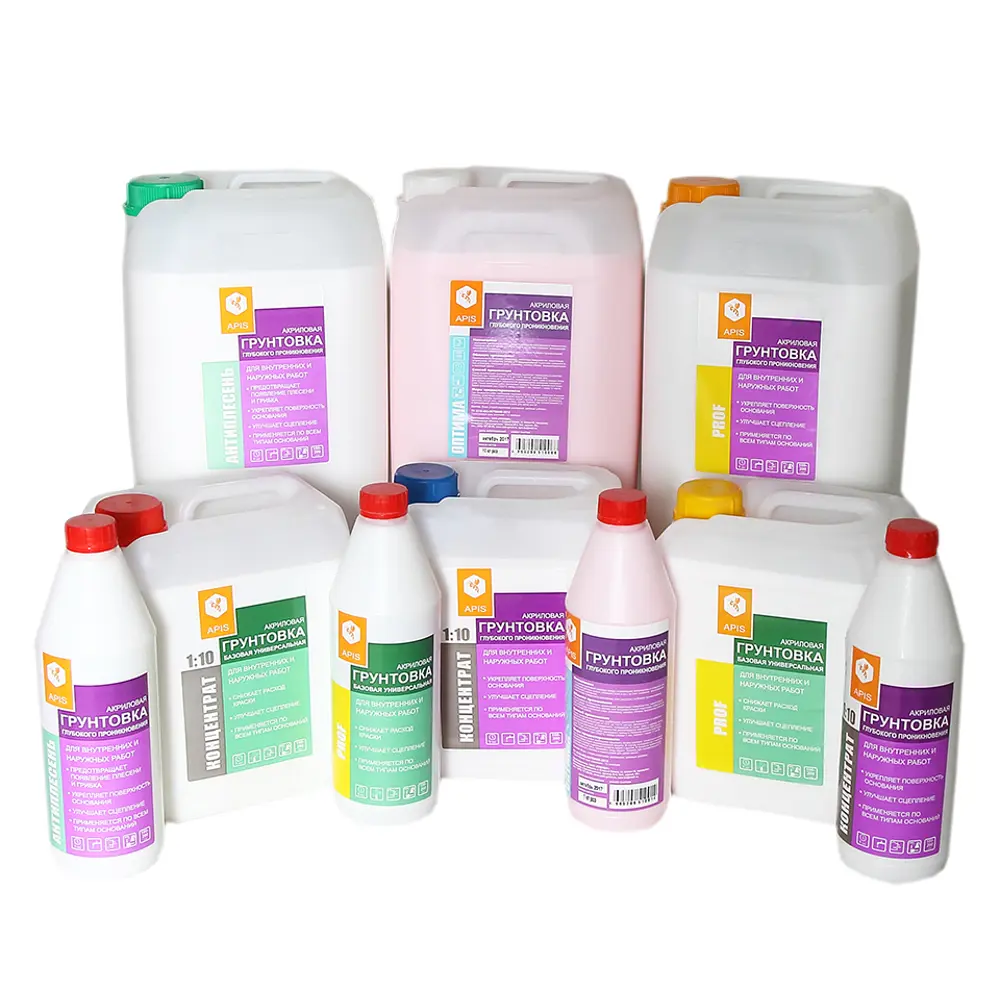 Фото 3 Грунтовка глубокого проникновения Apis Оптима цвет белый 1 л