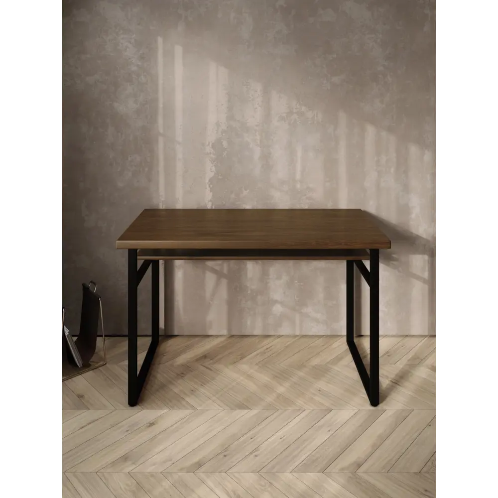 Фото 3 Стол компьютерный Solarius Loft 60x78x120 см сталь и дерево цвет темный дуб/черный Фото 3 Стол компьютерный Solarius Loft 60x78x120 см сталь и дерево цвет темный дуб/черный
