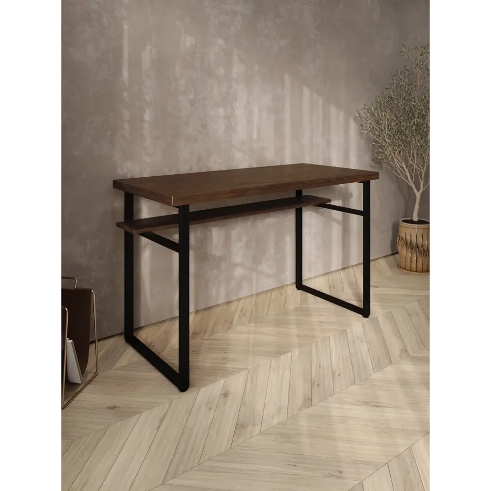 Фото 4 Стол компьютерный Solarius Loft 60x78x130 см сталь и дерево цвет темный дуб/черный Фото 4 Стол компьютерный Solarius Loft 60x78x130 см сталь и дерево цвет темный дуб/черный