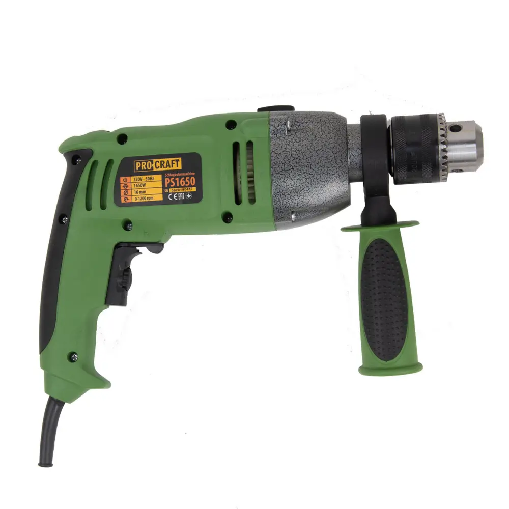 Фото 2 Дрель сетевая ударная Procraft PS1650, 980 Вт