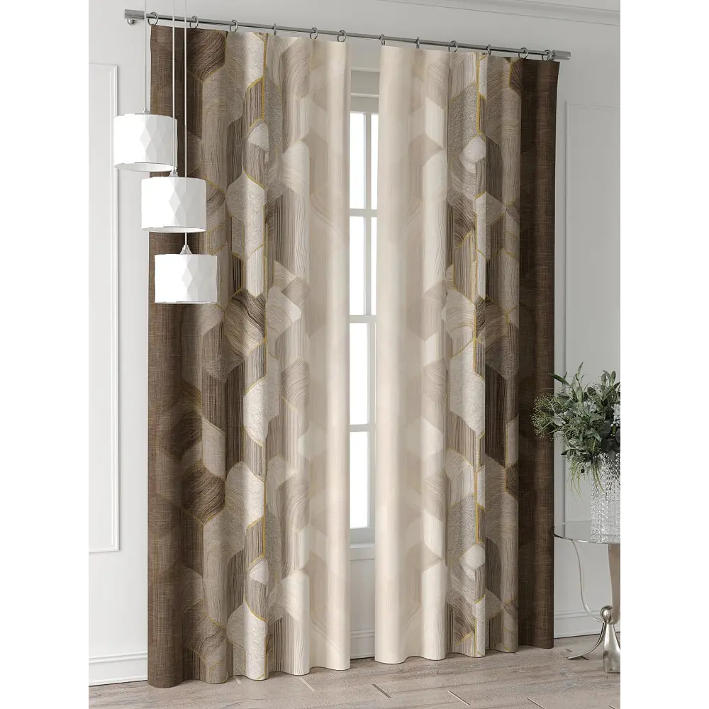 Фото 4 Комплект штор Comfy way Форнерс - 276 - 260 см CW709276260-260 на шторной ленте 260x150 см цвет бежевый Фото 4 Комплект штор Comfy way Форнерс - 276 - 260 см CW709276260-260 на шторной ленте 260x150 см цвет бежевый