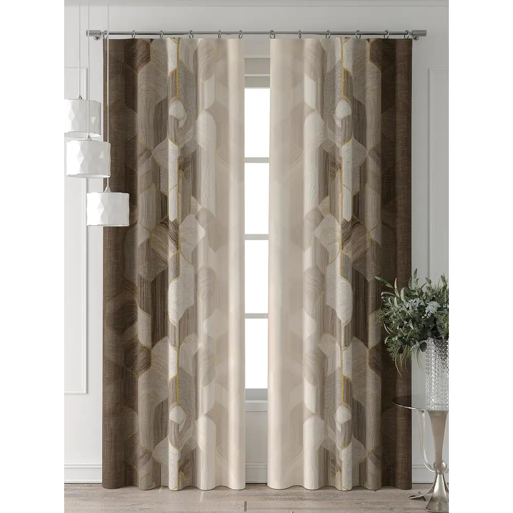 Фото 2 Комплект штор Comfy way Форнерс - 276 - 260 см CW709276260-260 на шторной ленте 260x150 см цвет бежевый Фото 2 Комплект штор Comfy way Форнерс - 276 - 260 см CW709276260-260 на шторной ленте 260x150 см цвет бежевый