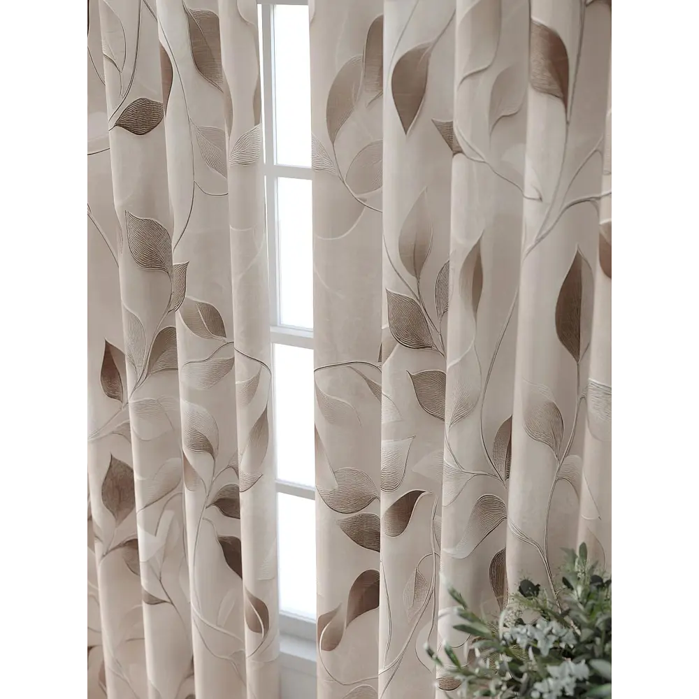 Фото 3 Комплект штор Comfy way Форнерс - 243 - 260 см CW709243260-260 на шторной ленте 260x150 см цвет бежевый Фото 3 Комплект штор Comfy way Форнерс - 243 - 260 см CW709243260-260 на шторной ленте 260x150 см цвет бежевый
