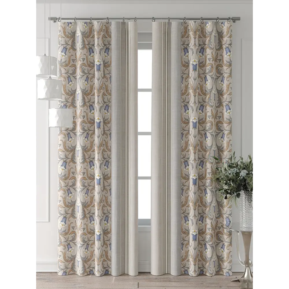Фото 2 Комплект штор Comfy way Форнерс - 247 - 260 см CW709247260-260 на шторной ленте 260x150 см цвет бежевый Фото 2 Комплект штор Comfy way Форнерс - 247 - 260 см CW709247260-260 на шторной ленте 260x150 см цвет бежевый