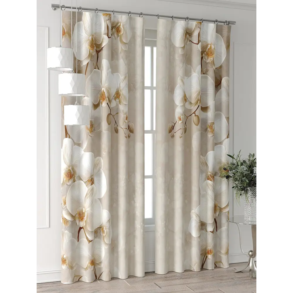 Фото 4 Комплект штор Comfy way Форнерс - 248 - 260 см CW709248260-260 на шторной ленте 260x150 см цвет бежевый Фото 4 Комплект штор Comfy way Форнерс - 248 - 260 см CW709248260-260 на шторной ленте 260x150 см цвет бежевый