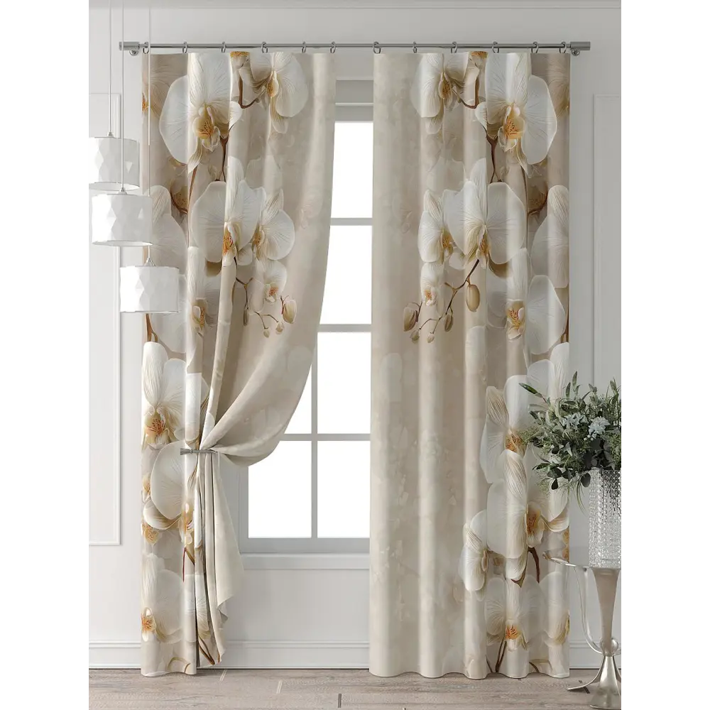 Фото 7 Комплект штор Comfy way Форнерс - 248 - 260 см CW709248260-260 на шторной ленте 260x150 см цвет бежевый Фото 7 Комплект штор Comfy way Форнерс - 248 - 260 см CW709248260-260 на шторной ленте 260x150 см цвет бежевый