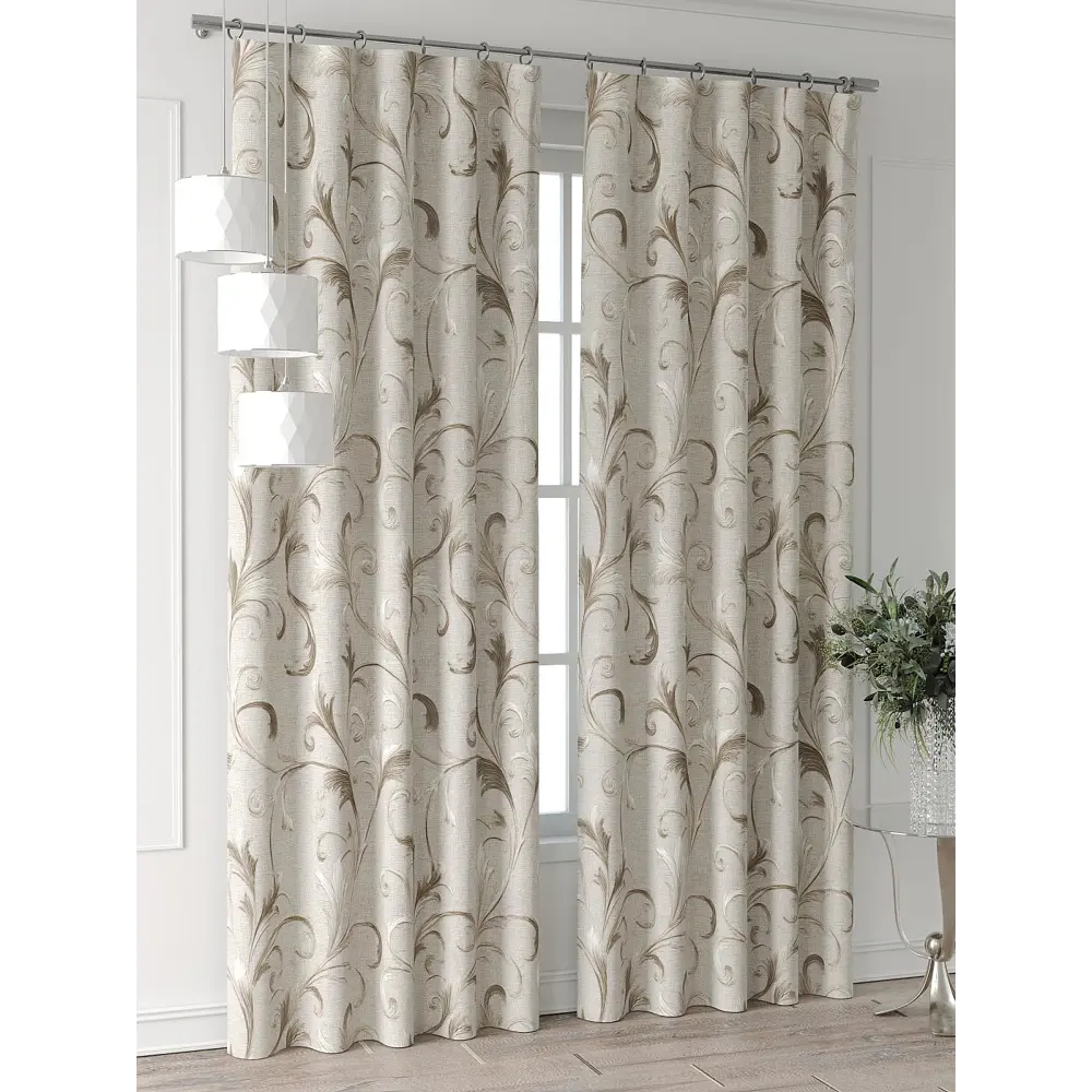 Фото 4 Комплект штор Comfy way Форнерс - 263 - 260 см CW709263260-260 на шторной ленте 260x150 см цвет бежевый Фото 4 Комплект штор Comfy way Форнерс - 263 - 260 см CW709263260-260 на шторной ленте 260x150 см цвет бежевый