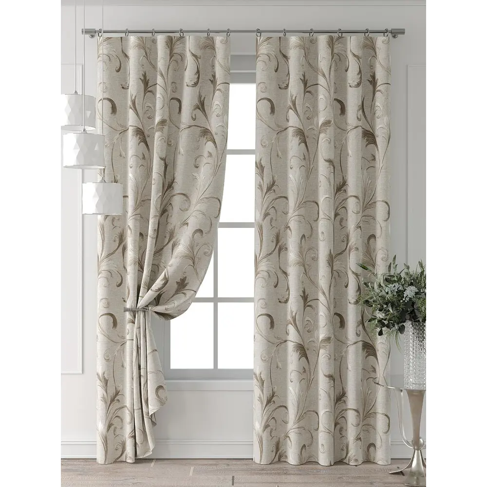 Фото 7 Комплект штор Comfy way Форнерс - 263 - 260 см CW709263260-260 на шторной ленте 260x150 см цвет бежевый Фото 7 Комплект штор Comfy way Форнерс - 263 - 260 см CW709263260-260 на шторной ленте 260x150 см цвет бежевый