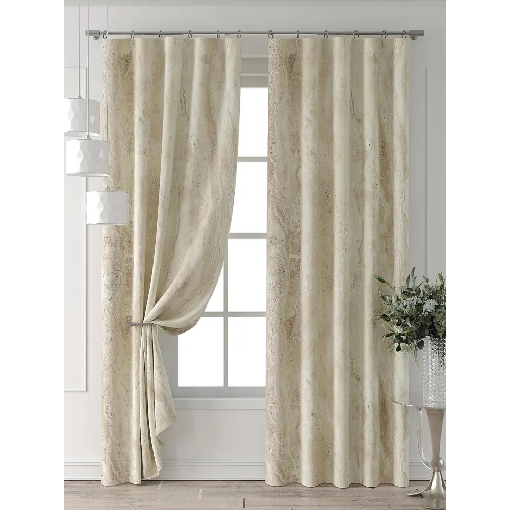 Фото 7 Комплект штор Comfy way Форнерс - 266 - 260 см CW709266260-260 на шторной ленте 260x150 см цвет бежевый Фото 7 Комплект штор Comfy way Форнерс - 266 - 260 см CW709266260-260 на шторной ленте 260x150 см цвет бежевый