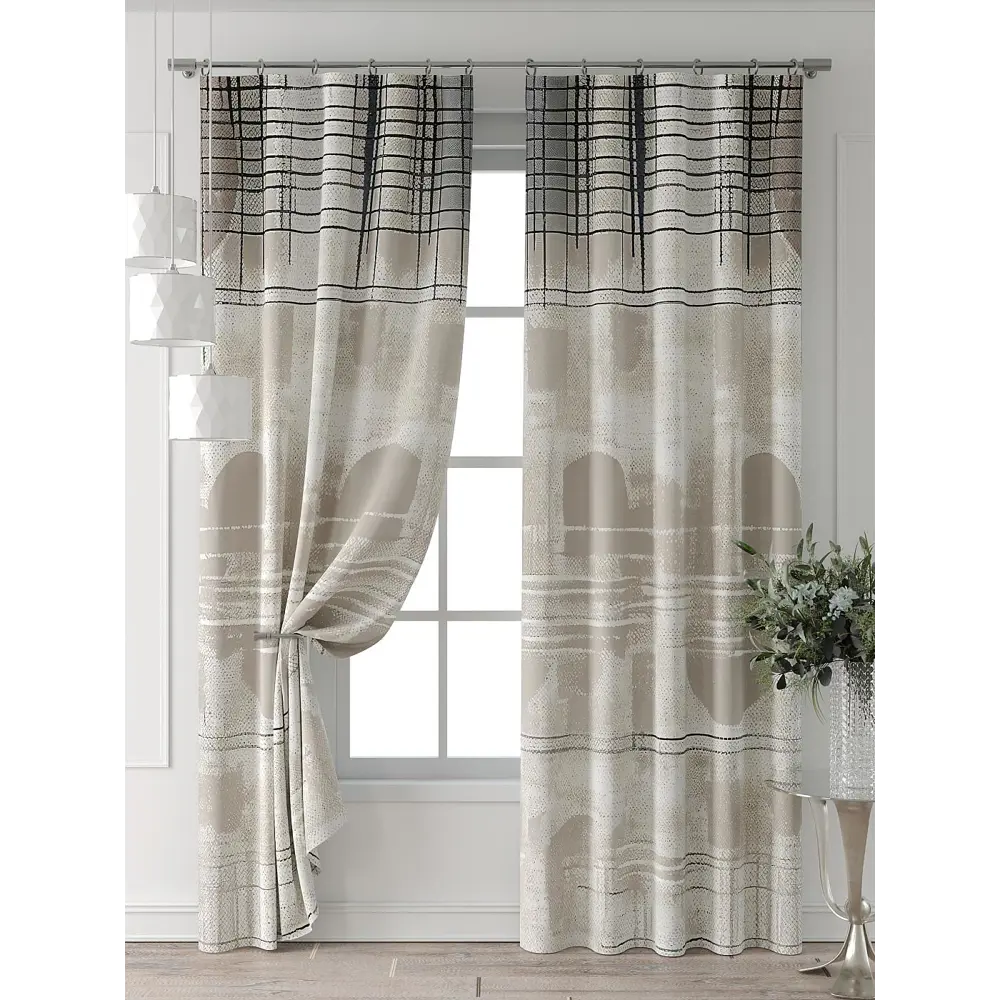 Фото 7 Комплект штор Comfy way Форнерс - 270 - 260 см CW709270260-260 на шторной ленте 260x150 см цвет бежевый Фото 7 Комплект штор Comfy way Форнерс - 270 - 260 см CW709270260-260 на шторной ленте 260x150 см цвет бежевый