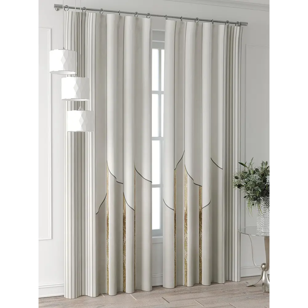 Фото 4 Комплект штор Comfy way Форнерс - 239 - 260 см CW709239260-260 на шторной ленте 260x150 см цвет бежевый Фото 4 Комплект штор Comfy way Форнерс - 239 - 260 см CW709239260-260 на шторной ленте 260x150 см цвет бежевый