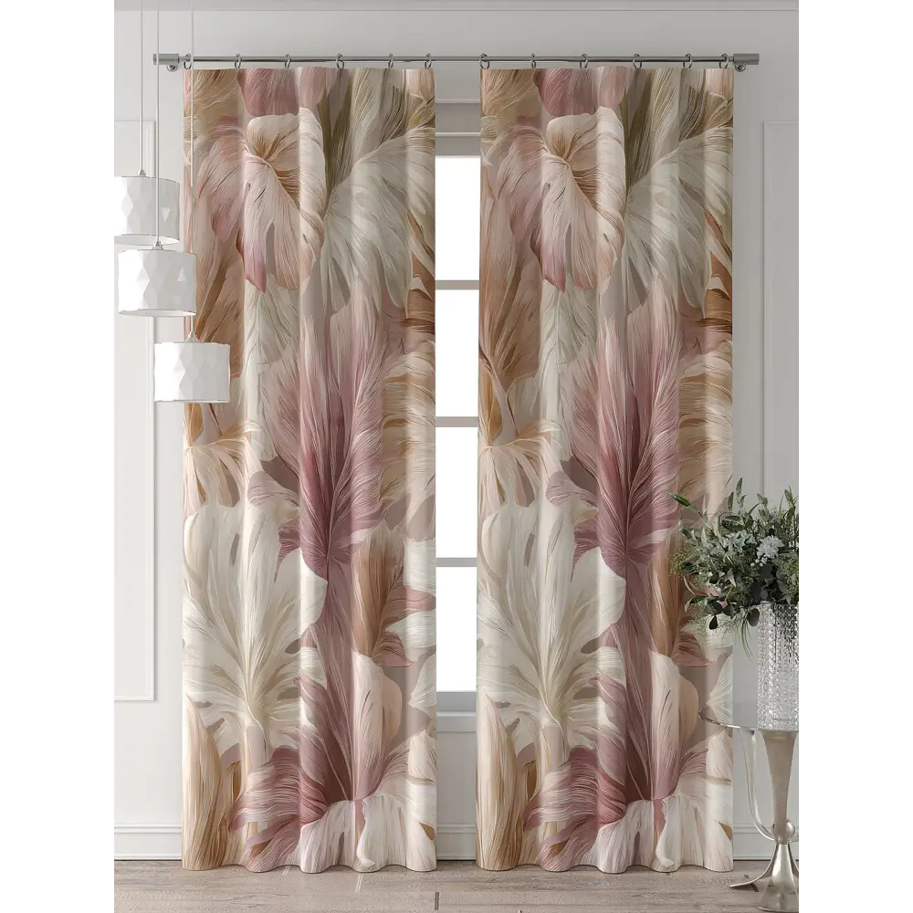 Фото 2 Комплект штор Comfy way Форнерс - 220 - 240 см CW709220240-240 на шторной ленте 240x150 см цвет бежевый Фото 2 Комплект штор Comfy way Форнерс - 220 - 240 см CW709220240-240 на шторной ленте 240x150 см цвет бежевый