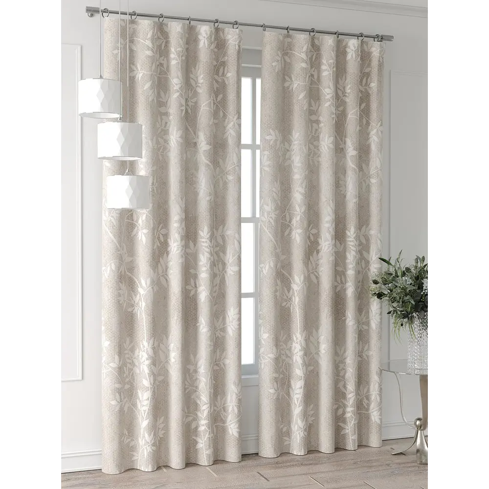 Фото 4 Комплект штор Comfy way Форнерс - 228 - 240 см CW709228240-240 на шторной ленте 240x150 см цвет бежевый Фото 4 Комплект штор Comfy way Форнерс - 228 - 240 см CW709228240-240 на шторной ленте 240x150 см цвет бежевый