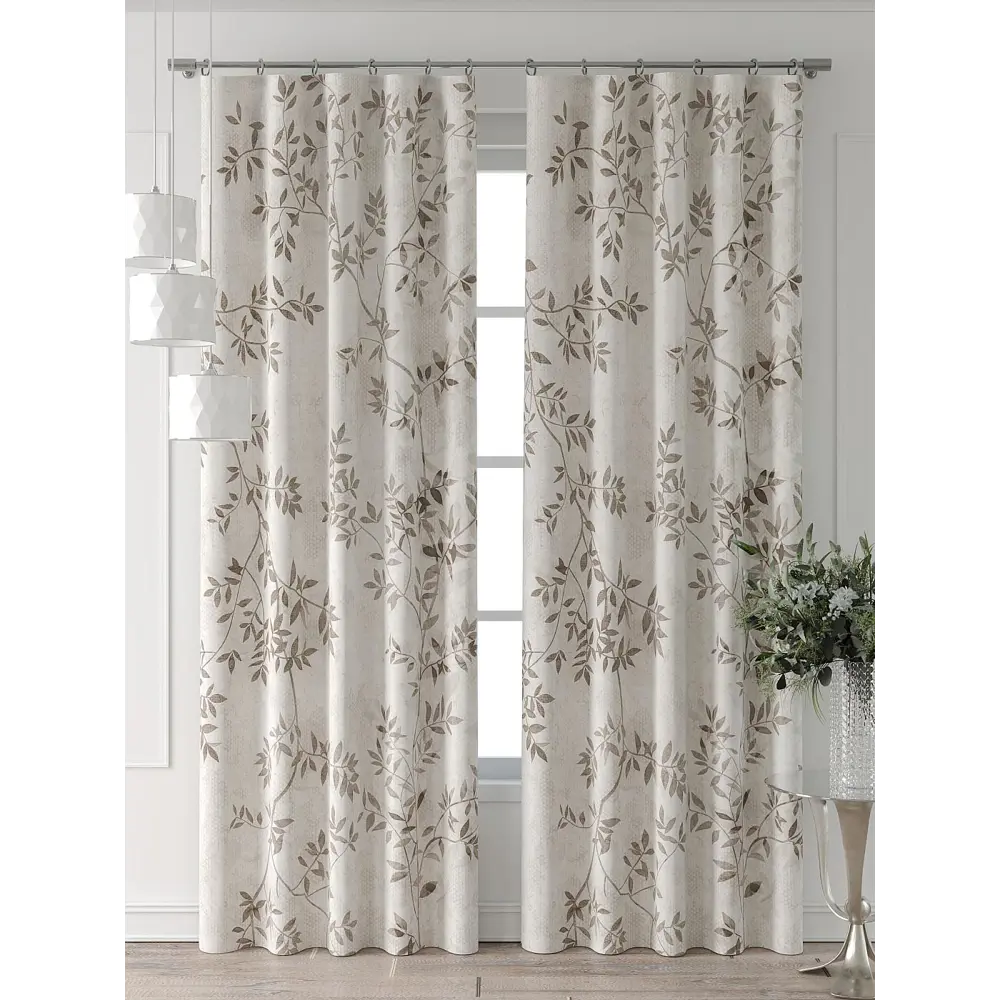 Фото 2 Комплект штор Comfy way Форнерс - 229 - 240 см CW709229240-240 на шторной ленте 240x150 см цвет бежевый Фото 2 Комплект штор Comfy way Форнерс - 229 - 240 см CW709229240-240 на шторной ленте 240x150 см цвет бежевый