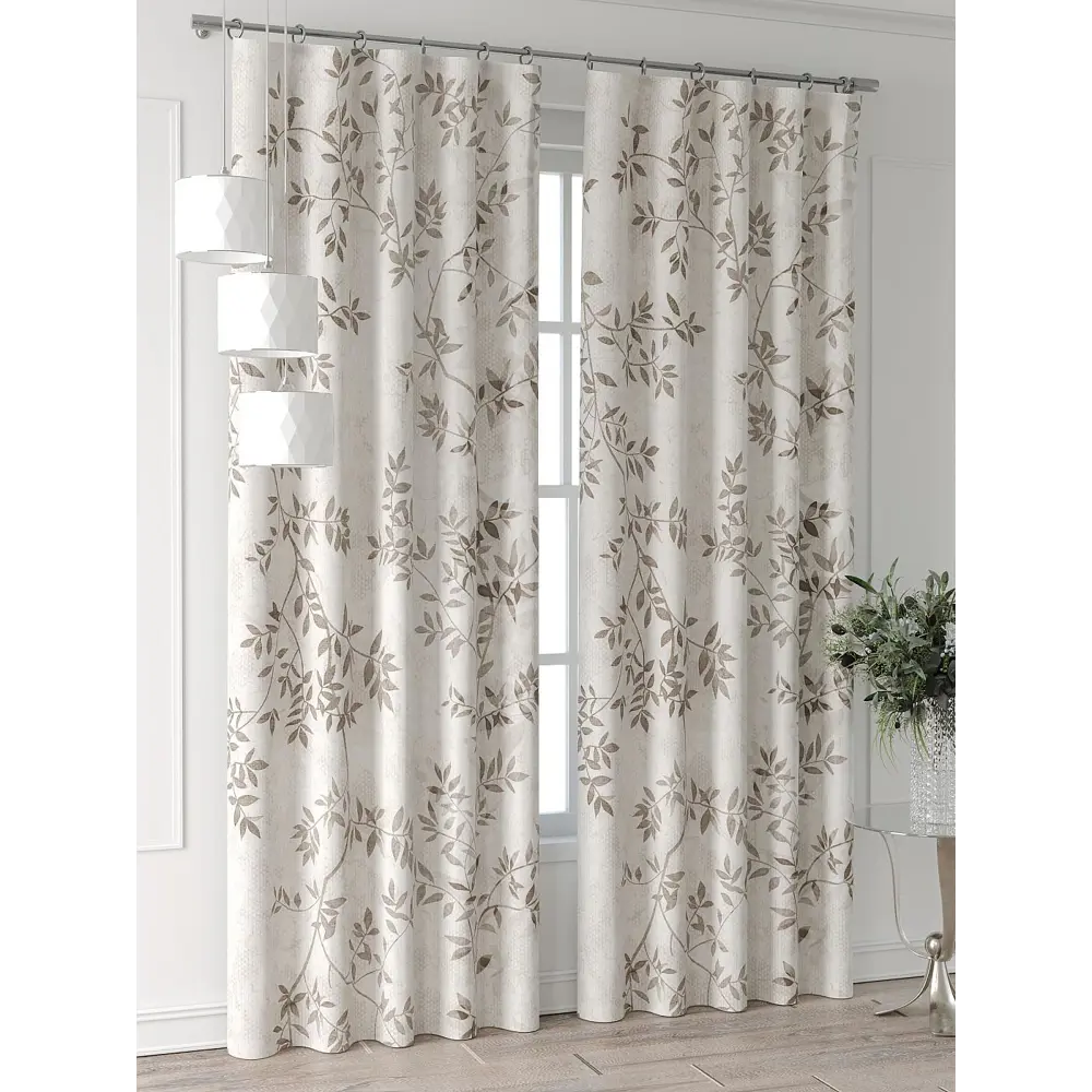 Фото 4 Комплект штор Comfy way Форнерс - 229 - 240 см CW709229240-240 на шторной ленте 240x150 см цвет бежевый Фото 4 Комплект штор Comfy way Форнерс - 229 - 240 см CW709229240-240 на шторной ленте 240x150 см цвет бежевый