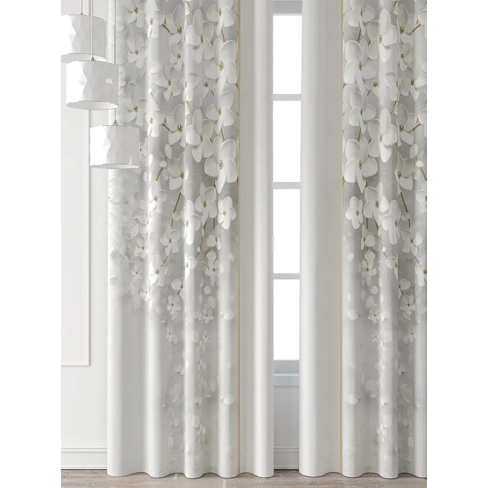 Фото 6 Комплект штор Comfy way Форнерс - 235 - 240 см CW709235240-240 на шторной ленте 240x150 см цвет белый Фото 6 Комплект штор Comfy way Форнерс - 235 - 240 см CW709235240-240 на шторной ленте 240x150 см цвет белый