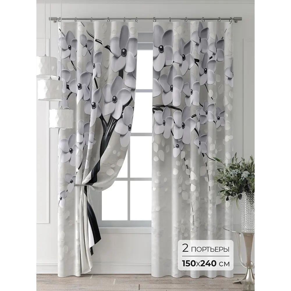 Фото Комплект штор Comfy way Форнерс - 237 - 240 см CW709237240-240 на шторной ленте 240x150 см цвет белый Фото Комплект штор Comfy way Форнерс - 237 - 240 см CW709237240-240 на шторной ленте 240x150 см цвет белый