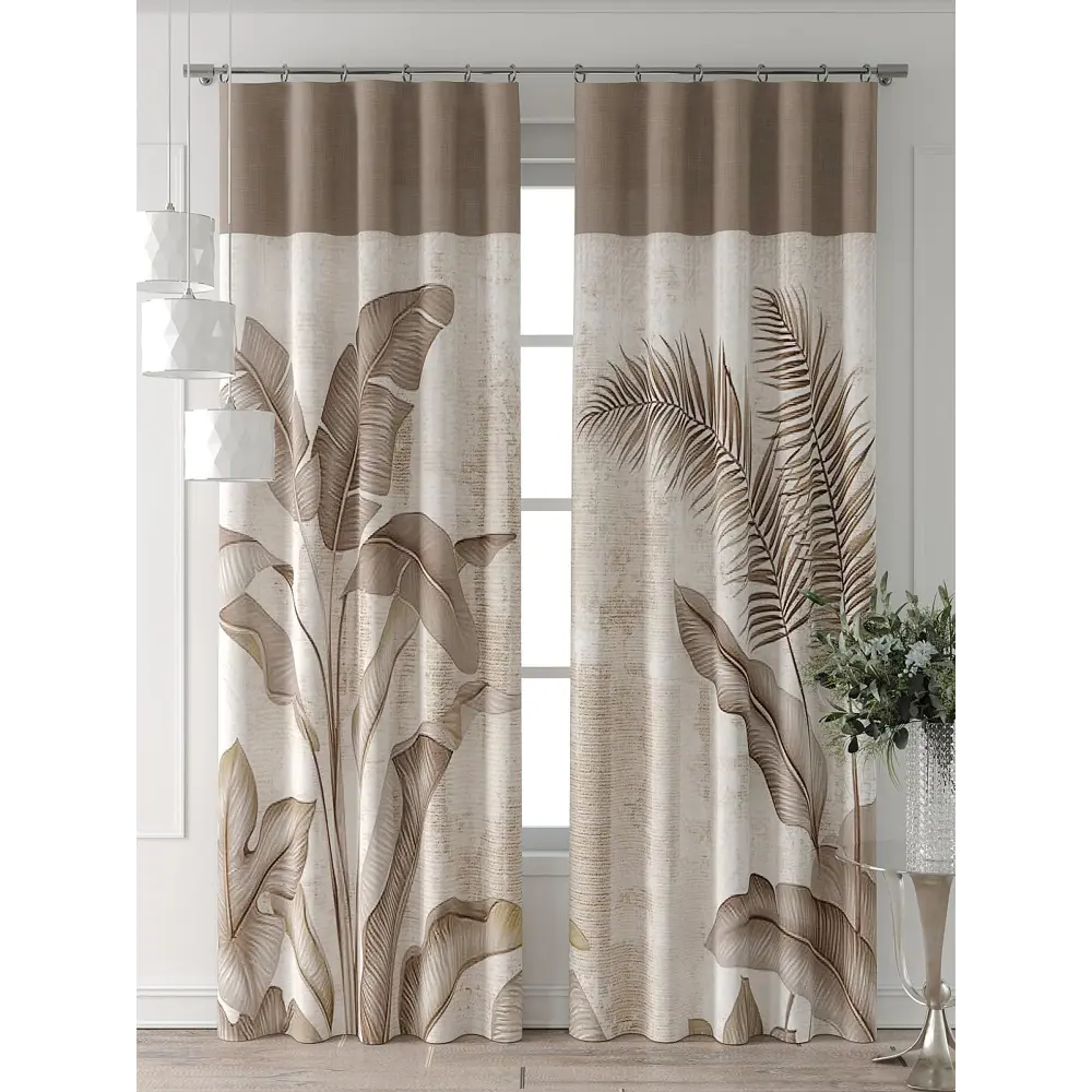 Фото 2 Комплект штор Comfy way Форнерс - 238 - 240 см CW709238240-240 на шторной ленте 240x150 см цвет бежевый Фото 2 Комплект штор Comfy way Форнерс - 238 - 240 см CW709238240-240 на шторной ленте 240x150 см цвет бежевый