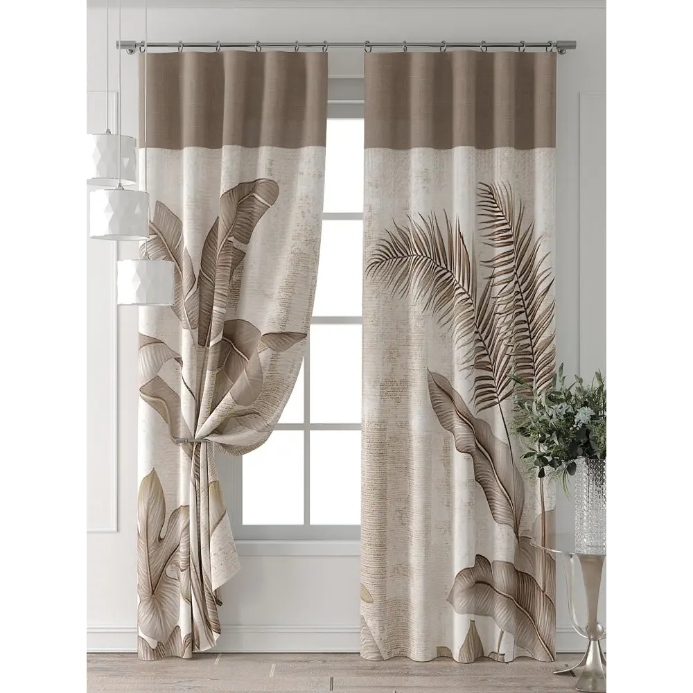 Фото 7 Комплект штор Comfy way Форнерс - 238 - 240 см CW709238240-240 на шторной ленте 240x150 см цвет бежевый Фото 7 Комплект штор Comfy way Форнерс - 238 - 240 см CW709238240-240 на шторной ленте 240x150 см цвет бежевый