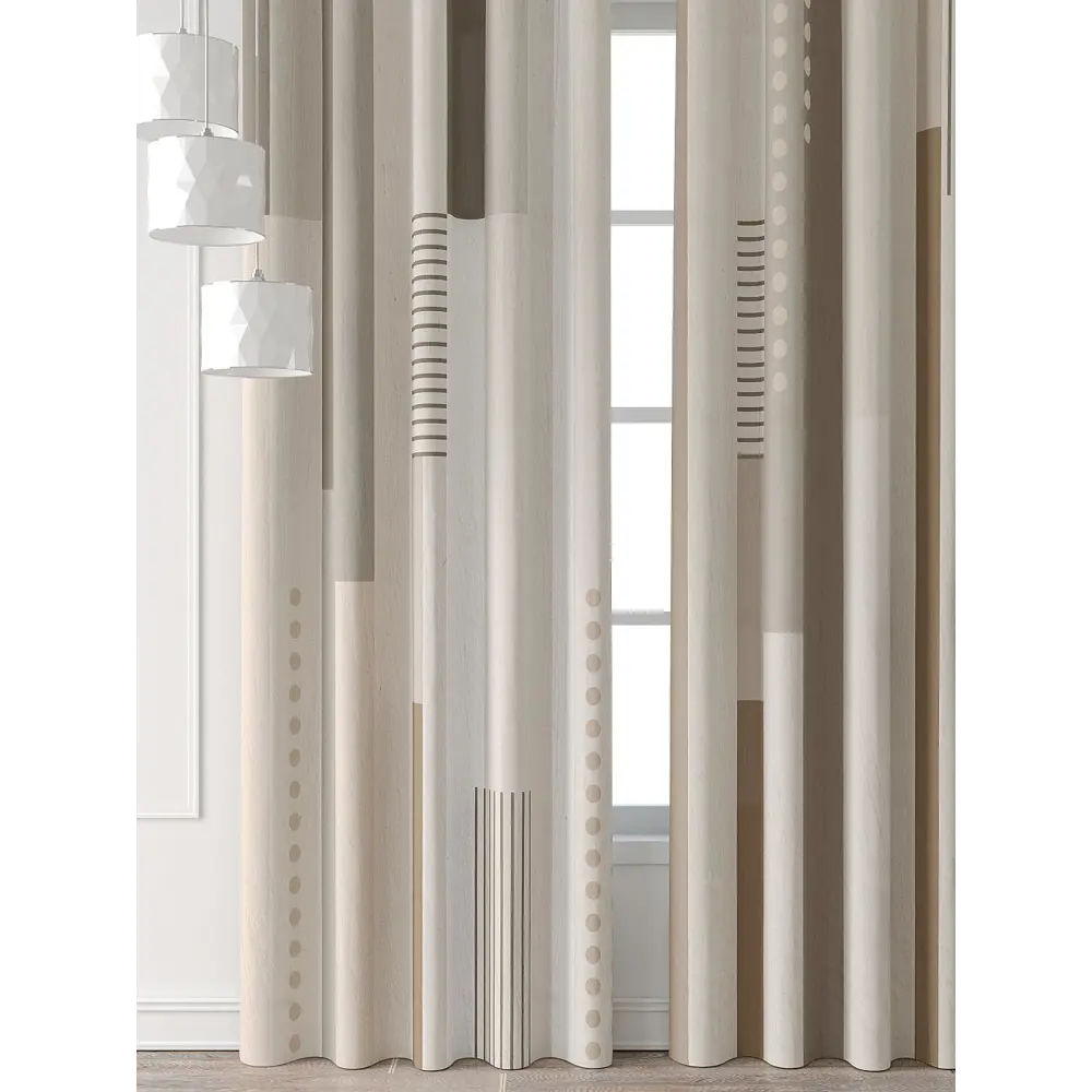 Фото 6 Комплект штор Comfy way Форнерс - 241 - 240 см CW709241240-240 на шторной ленте 240x150 см цвет бежевый Фото 6 Комплект штор Comfy way Форнерс - 241 - 240 см CW709241240-240 на шторной ленте 240x150 см цвет бежевый