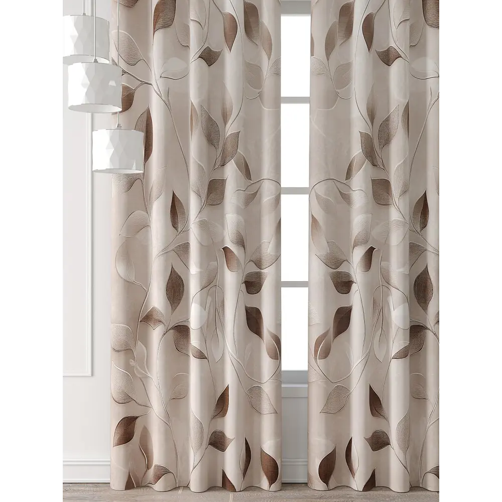 Фото 6 Комплект штор Comfy way Форнерс - 243 - 240 см CW709243240-240 на шторной ленте 240x150 см цвет бежевый Фото 6 Комплект штор Comfy way Форнерс - 243 - 240 см CW709243240-240 на шторной ленте 240x150 см цвет бежевый