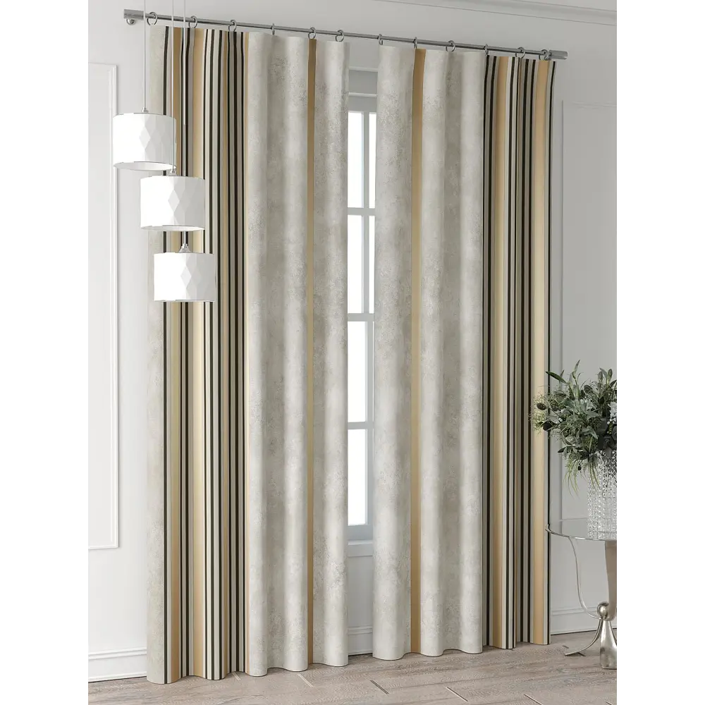 Фото 4 Комплект штор Comfy way Форнерс - 265 - 240 см CW709265240-240 на шторной ленте 240x150 см цвет бежевый Фото 4 Комплект штор Comfy way Форнерс - 265 - 240 см CW709265240-240 на шторной ленте 240x150 см цвет бежевый