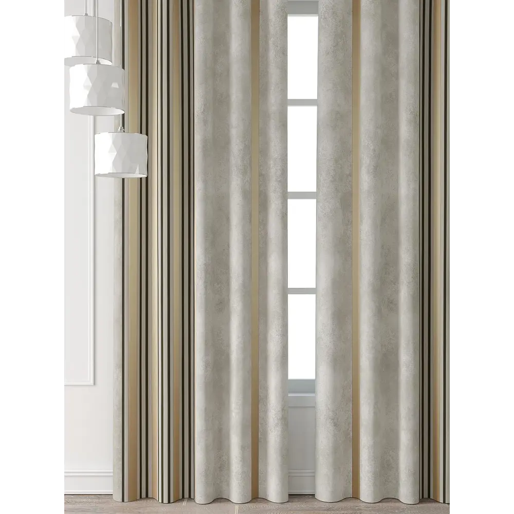 Фото 6 Комплект штор Comfy way Форнерс - 265 - 240 см CW709265240-240 на шторной ленте 240x150 см цвет бежевый Фото 6 Комплект штор Comfy way Форнерс - 265 - 240 см CW709265240-240 на шторной ленте 240x150 см цвет бежевый