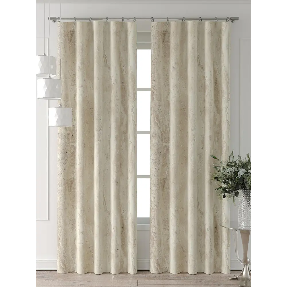 Фото 2 Комплект штор Comfy way Форнерс - 266 - 240 см CW709266240-240 на шторной ленте 240x150 см цвет бежевый Фото 2 Комплект штор Comfy way Форнерс - 266 - 240 см CW709266240-240 на шторной ленте 240x150 см цвет бежевый