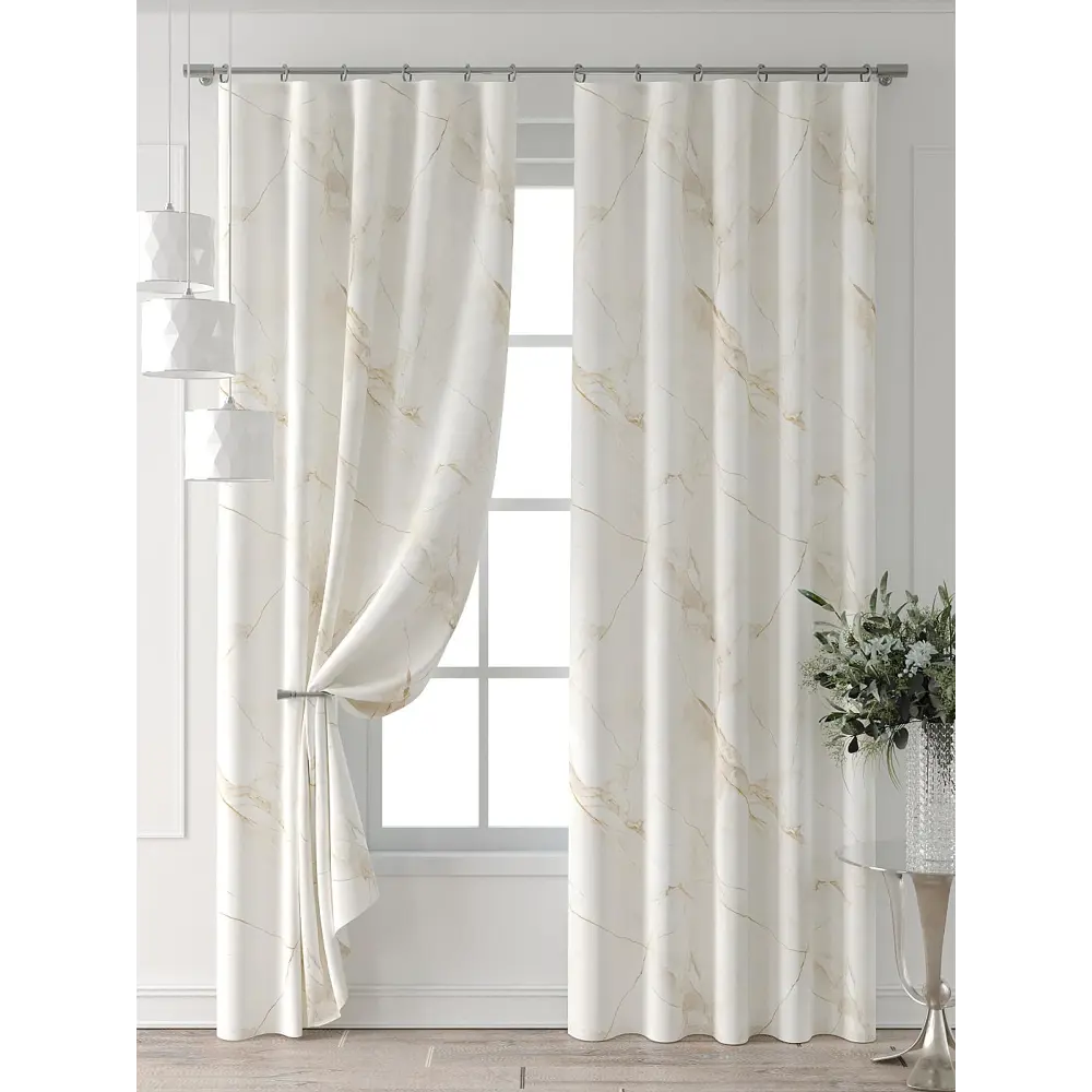 Фото 7 Комплект штор Comfy way Форнерс - 273 - 240 см CW709273240-240 на шторной ленте 240x150 см цвет белый Фото 7 Комплект штор Comfy way Форнерс - 273 - 240 см CW709273240-240 на шторной ленте 240x150 см цвет белый
