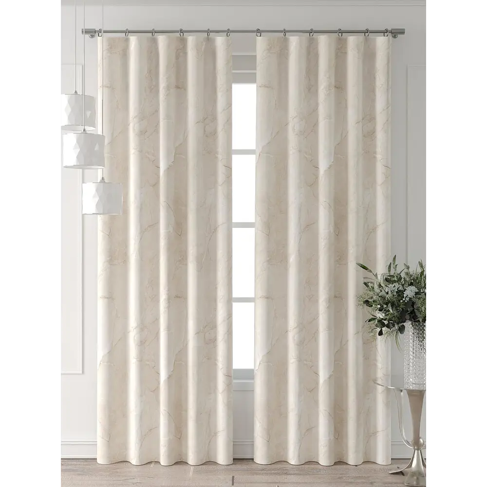 Фото 2 Комплект штор Comfy way Форнерс - 272 - 260 см CW709272260-260 на шторной ленте 260x150 см цвет бежевый Фото 2 Комплект штор Comfy way Форнерс - 272 - 260 см CW709272260-260 на шторной ленте 260x150 см цвет бежевый