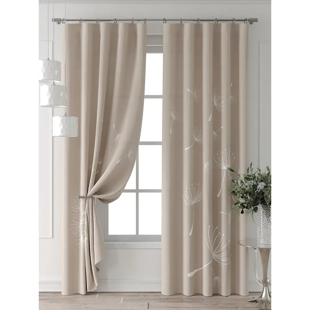 Фото 7 Комплект штор Comfy way Форнерс - 242 - 260 см CW709242260-260 на шторной ленте 260x150 см цвет бежевый Фото 7 Комплект штор Comfy way Форнерс - 242 - 260 см CW709242260-260 на шторной ленте 260x150 см цвет бежевый