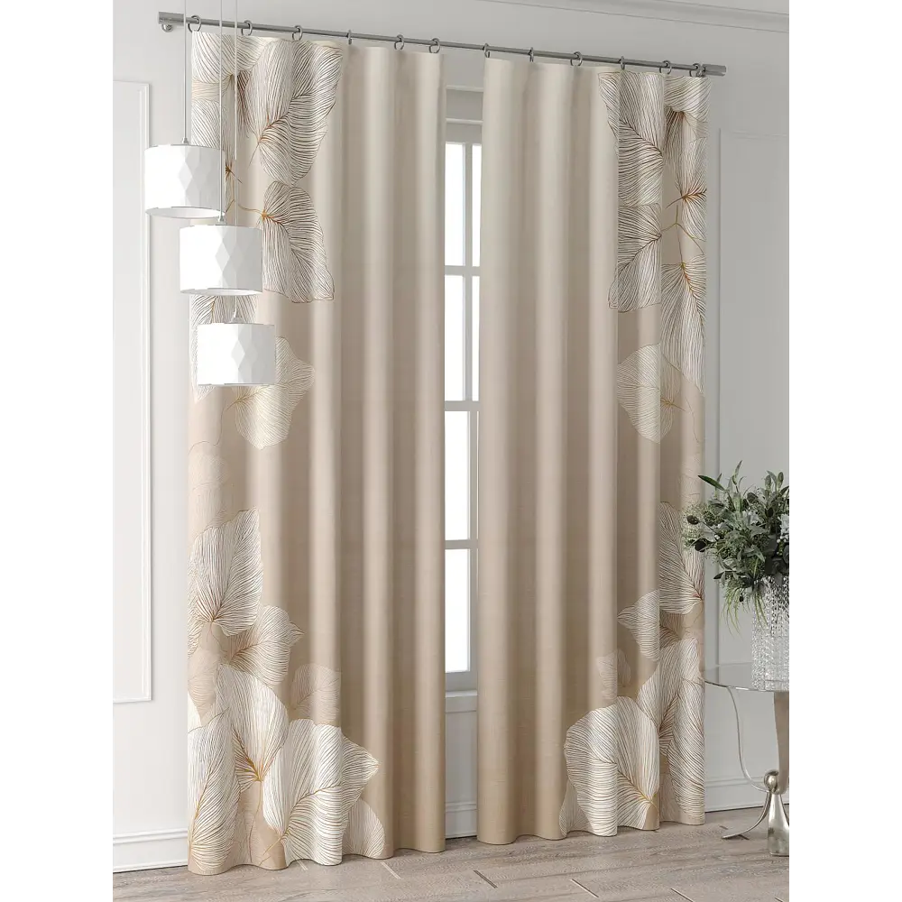 Фото 4 Комплект штор Comfy way Форнерс - 244 - 260 см CW709244260-260 на шторной ленте 260x150 см цвет бежевый Фото 4 Комплект штор Comfy way Форнерс - 244 - 260 см CW709244260-260 на шторной ленте 260x150 см цвет бежевый