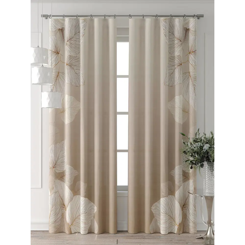 Фото 2 Комплект штор Comfy way Форнерс - 244 - 260 см CW709244260-260 на шторной ленте 260x150 см цвет бежевый Фото 2 Комплект штор Comfy way Форнерс - 244 - 260 см CW709244260-260 на шторной ленте 260x150 см цвет бежевый